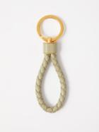 Bottega Veneta - Intrecciato Leather Keyring - Womens - Khaki