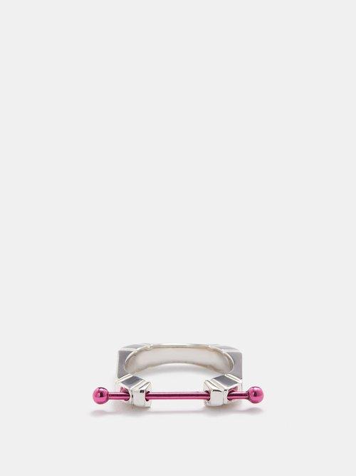 Era - Hug 18kt Gold Ring - Womens - Pink Multi