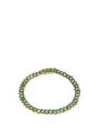 Ladies Fine Jewellery Shay - Emerald & 18kt Gold Chain-link Bracelet - Womens - Green Gold