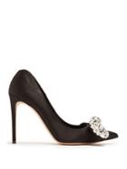 Alexander Mcqueen Crystal-embellished Bow Heart-shaped Heel Pump