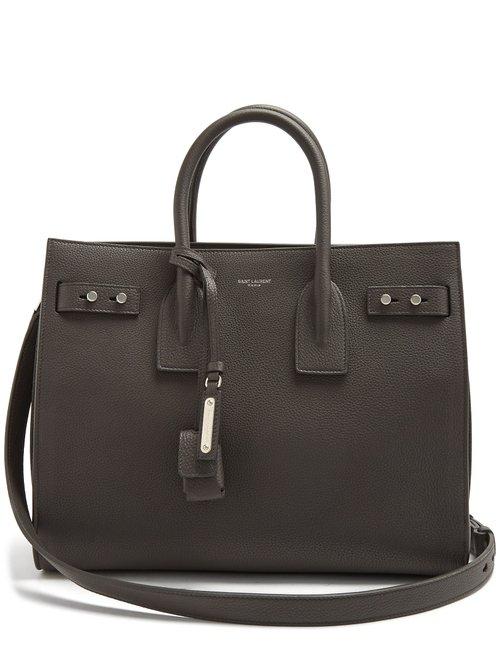 Matchesfashion.com Saint Laurent - Sac De Jour Small Grained Leather Tote - Womens - Dark Grey