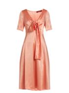 Sies Marjan Tie-front V-neck Satin Dress