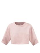 Loewe - Anagram-embroidered Cropped Jersey T-shirt - Womens - Light Pink