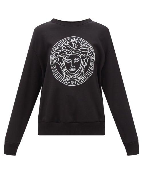 Versace - Medusa-print Cotton-jersey Sweatshirt - Womens - Black