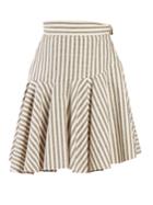 Loewe High-rise Striped Fluted-hem Skirt