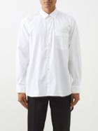 Comme Des Garons Shirt - Point Collar Cotton-poplin Shirt - Mens - White