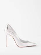 Christian Louboutin - So Kate 100 Crinkled Metallic-leather Pumps - Womens - Silver
