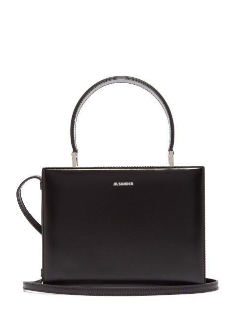 Matchesfashion.com Jil Sander - Case Small Leather Cross Body Bag - Womens - Black