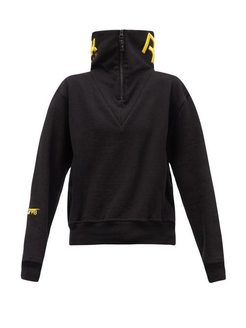 Matchesfashion.com Reebok X Victoria Beckham - Funnel-neck Cotton-jersey Sweatshirt - Womens - Black
