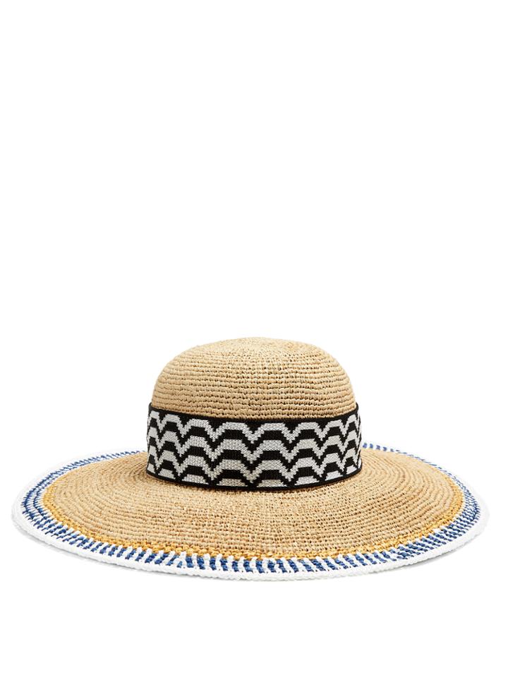 Missoni Contrast-trim Straw Hat