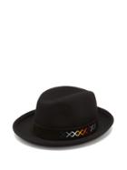 Matchesfashion.com Paul Smith - Embroidered Wool Fedora Hat - Mens - Black