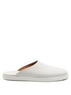 Matchesfashion.com The Row - Eric Leather Slipper Shoes - Womens - White