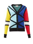 Matchesfashion.com Charles Jeffrey Loverboy - Colour Blocked Merino Wool Cardigan - Womens - Multi