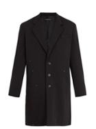 Matchesfashion.com Y/project - Notch Lapel Wool Overcoat - Mens - Black