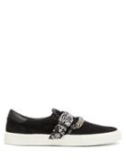 Matchesfashion.com Amiri - Bandana Strap Suede Slip On Trainers - Mens - Black