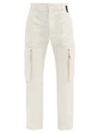 Matchesfashion.com Fendi - Cotton-blend Cargo Trousers - Mens - White