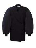 Alexander Mcqueen - Puffed-sleeve Double-breasted Blazer Dress - Womens - Black