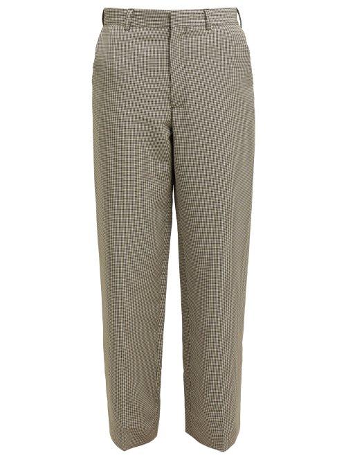 Matchesfashion.com Raey - Houndstooth Trousers - Womens - Black Multi