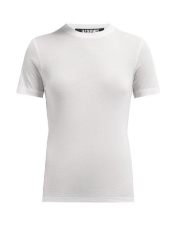 Matchesfashion.com Jacquemus - Le T Shirt Bianco Semi Sheer T Shirt - Womens - White