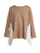 Matchesfashion.com Koch - Contrast Panel Stretch Jersey Long Sleeved Top - Womens - Beige Multi