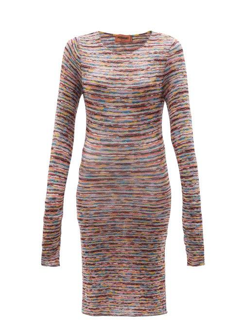 Ladies Beachwear Missoni Mare - Striped Knit Mini Dress - Womens - Multi Stripe