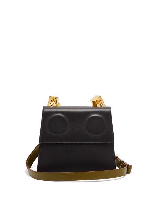Matchesfashion.com Marni - Marionette Leather Cross Body Bag - Womens - Black Green