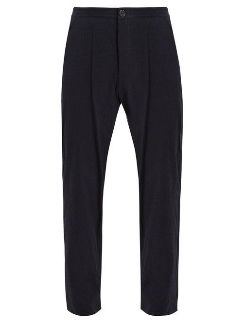 Matchesfashion.com Oliver Spencer - Relaxed Fit Drawstring Trousers - Mens - Navy