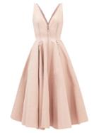 Alexander Mcqueen - Zip-embellished Faille Dress - Womens - Pink