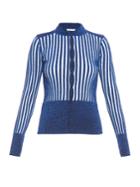 J.w.anderson Metallic-knit Striped Cardigan
