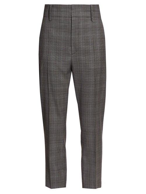 Matchesfashion.com Isabel Marant Toile - Noah Checked Trousers - Womens - Dark Grey