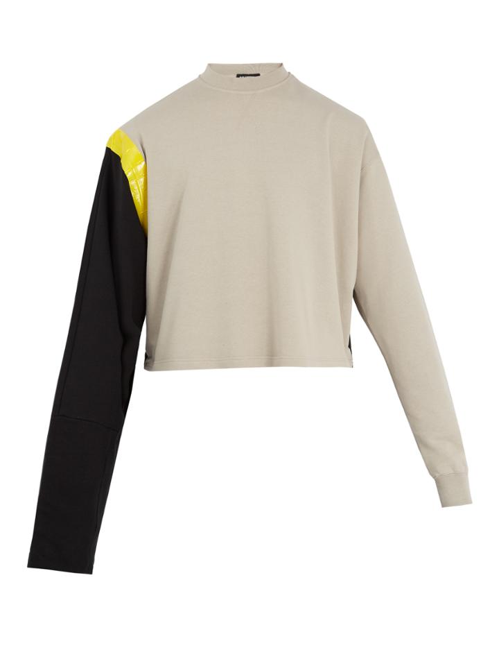 Raf Simons Tape-print Bi-colour Cotton Sweatshirt