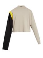 Raf Simons Tape-print Bi-colour Cotton Sweatshirt