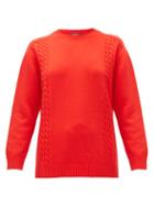 Matchesfashion.com Gucci - Gg-embroidered Wool Sweater - Womens - Red