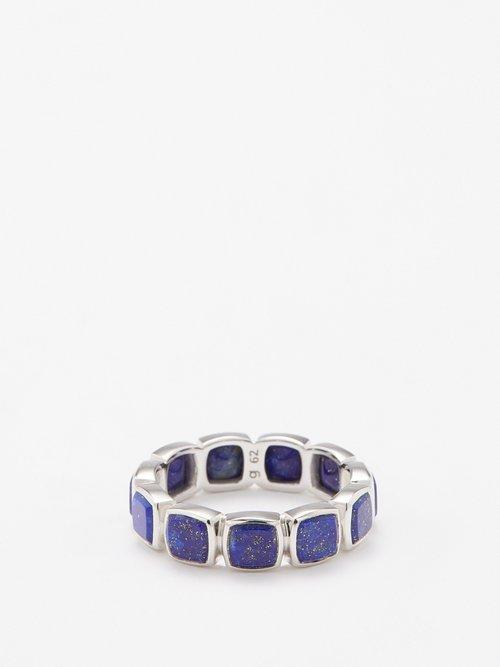 Tom Wood - Cushion Lapis & Sterling Silver Ring - Mens - Silver