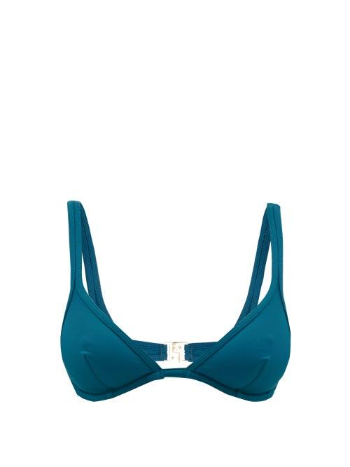 Matchesfashion.com Ephemera - Underwired Triangular Bikini Top - Womens - Green