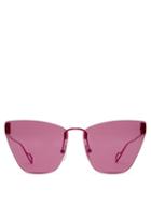 Matchesfashion.com Balenciaga - Bb-logo Cat-eye Sunglasses - Womens - Purple
