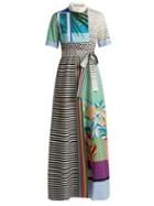 Matchesfashion.com Mary Katrantzou - Marlene Pop Art Print Cotton Dress - Womens - Multi