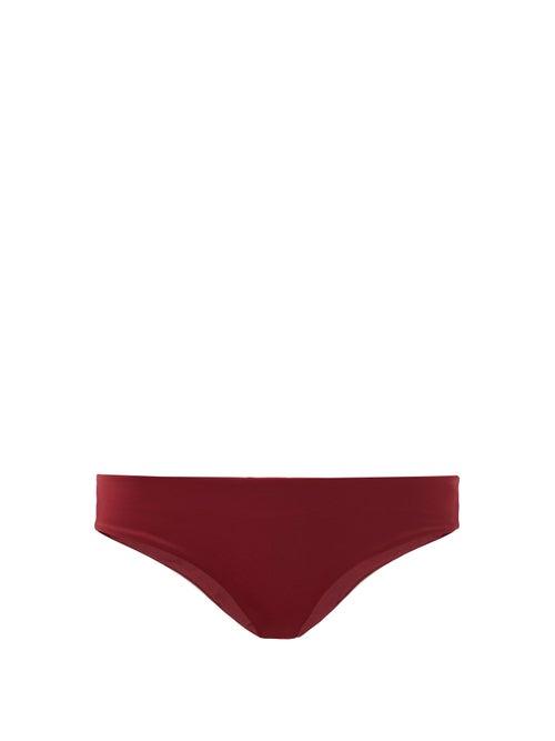 Matchesfashion.com The Fold D+ Swim - The Form Recycled-fibre Bikini Briefs - Womens - Burgundy