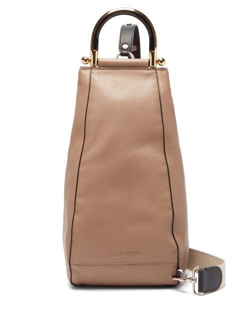 Matchesfashion.com Jw Anderson - Wedge Leather Shoulder Bag - Womens - Beige