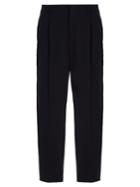 Giorgio Armani Pleat-detail Tapered-leg Stretch-wool Trousers