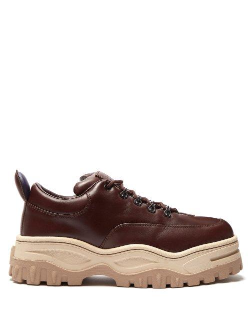 Matchesfashion.com Eytys - Angel Chunky Leather Trainers - Mens - Brown