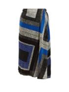 Matchesfashion.com Pleats Please Issey Miyake - Union Block Print Pleated Skirt - Womens - Blue Print
