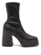 Matchesfashion.com Stella Mccartney - Faux-leather Platform Ankle Boots - Womens - Black