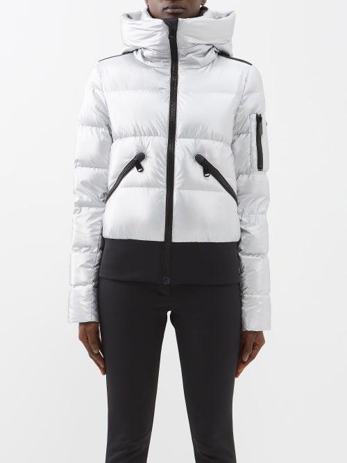 Goldbergh - Bombardino Hooded Quilted Down Ski Jacket - Womens - Silver
