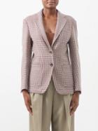 Fortela - Bruno Single-breasted Houndstooth Jacket - Womens - Camel Check