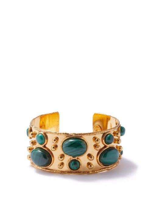 Sylvia Toledano - Malachite Cuff Bracelet - Womens - Green Gold