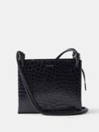 Jil Sander - Small Crocodile-effect Leather Cross-body Bag - Womens - Navy