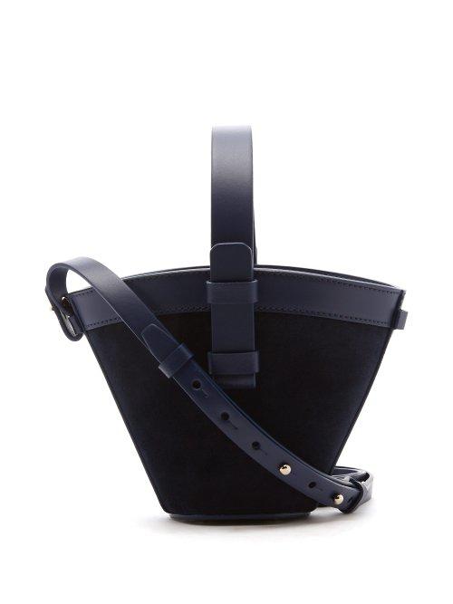 Matchesfashion.com Nico Giani - Nelia Suede Bucket Bag - Womens - Navy