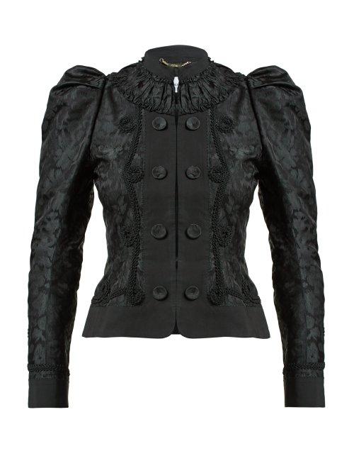 Matchesfashion.com Erdem - Lucia Single Breasted Jacquard Jacket - Womens - Black