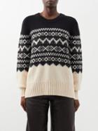 Khaite - Mae Fair Isle Cashmere Sweater - Womens - Black Multi